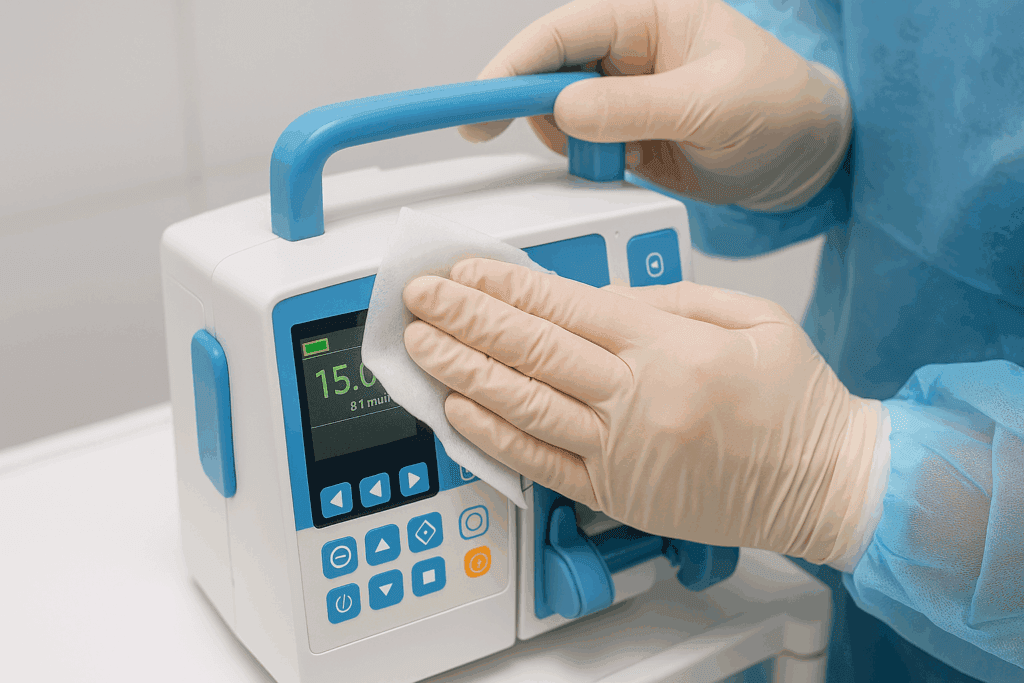 désinfection pompes de perfusion